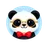 Cute flat cartoon otter face avatar icon with friendly expression on soft pastel background